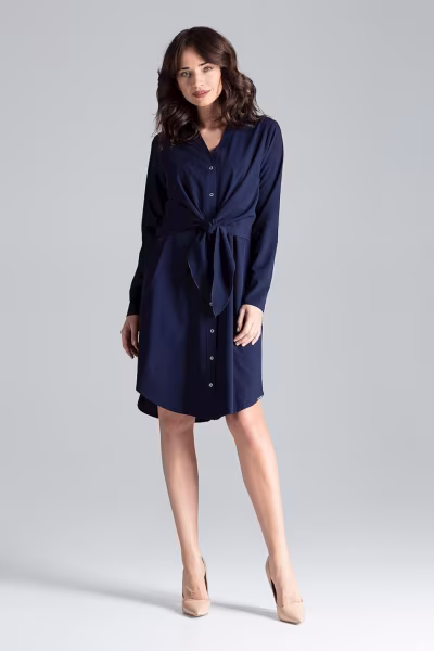 Sukienka Model L031 Navy - Lenitif — zdjęcie 2