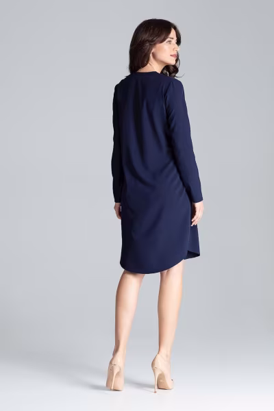 Sukienka Model L031 Navy - Lenitif — zdjęcie 3