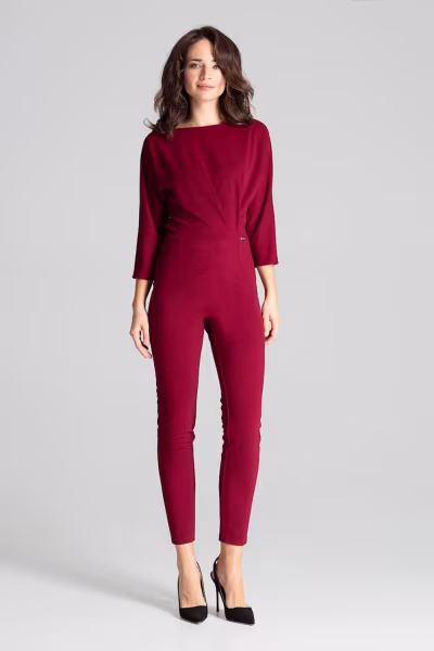 Kombinezon Damski Model L066 Bordo - Lenitif — zdjęcie 1