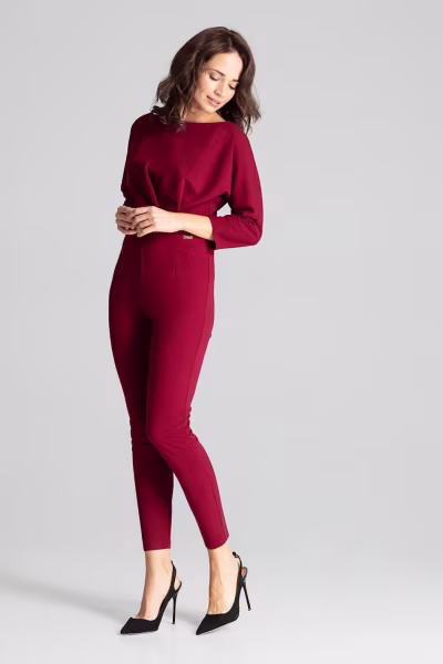 Kombinezon Damski Model L066 Bordo - Lenitif — zdjęcie 2