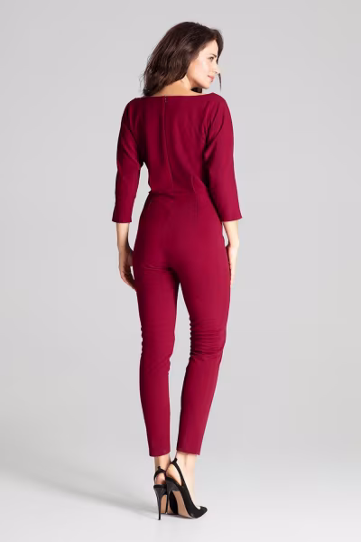 Kombinezon Damski Model L066 Bordo - Lenitif — zdjęcie 3
