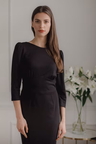 Sukienka Model L079 Black - Lenitif — zdjęcie 2