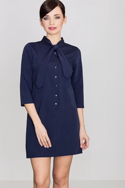 Sukienka Model K369 Navy - Lenitif — zdjęcie 1
