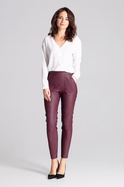 Spodnie Damskie Model L072 Bordo - Lenitif — zdjęcie 1