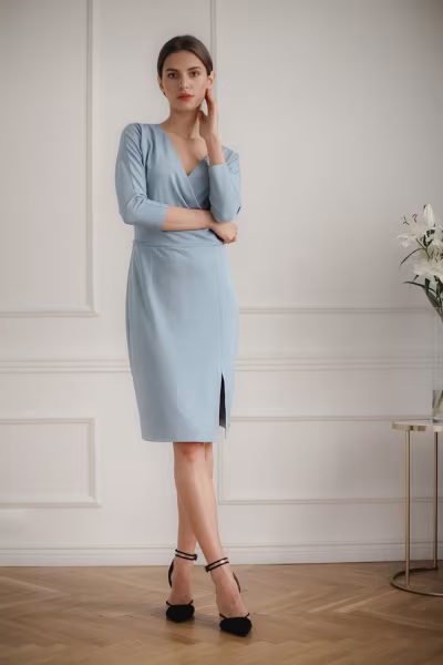 Sukienka Model L086 Blue - Lenitif — zdjęcie 1