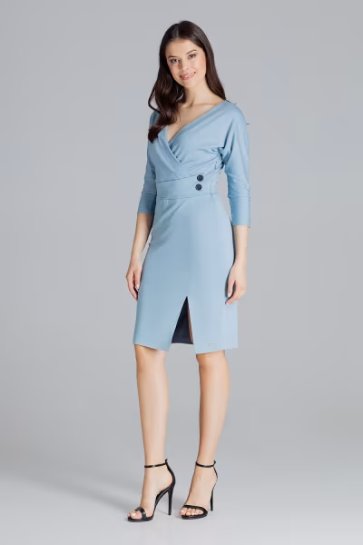 Sukienka Model L086 Blue - Lenitif — zdjęcie 2