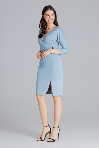 Sukienka Model L086 Blue - Lenitif — zdjęcie 3