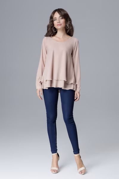 Bluzka Model L020 Beige - Lenitif — zdjęcie 1