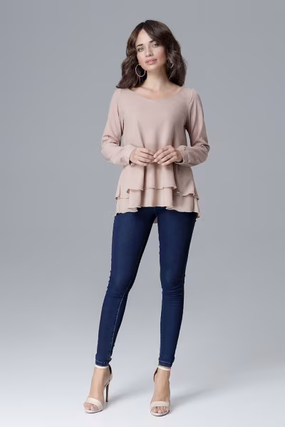 Bluzka Model L020 Beige - Lenitif — zdjęcie 2