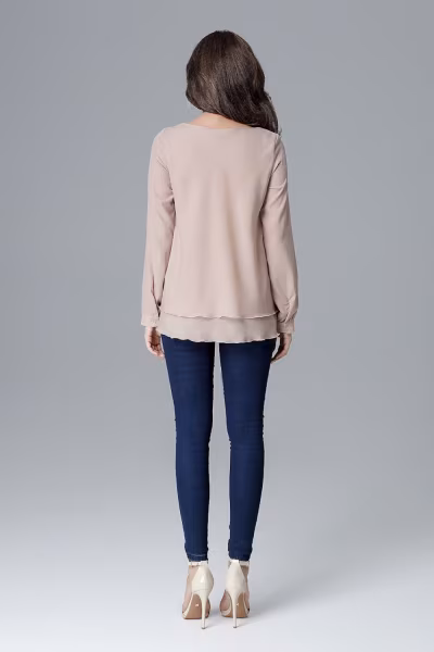 Bluzka Model L020 Beige - Lenitif — zdjęcie 3