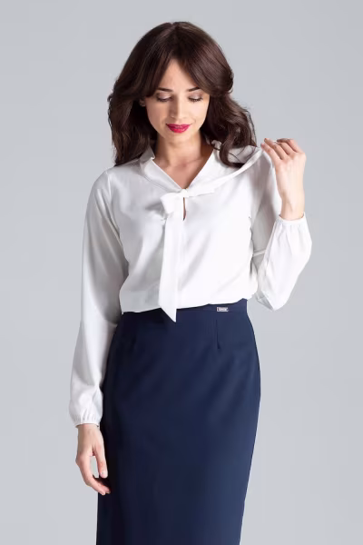 Bluzka Model L030 Ecru - Lenitif — zdjęcie 1