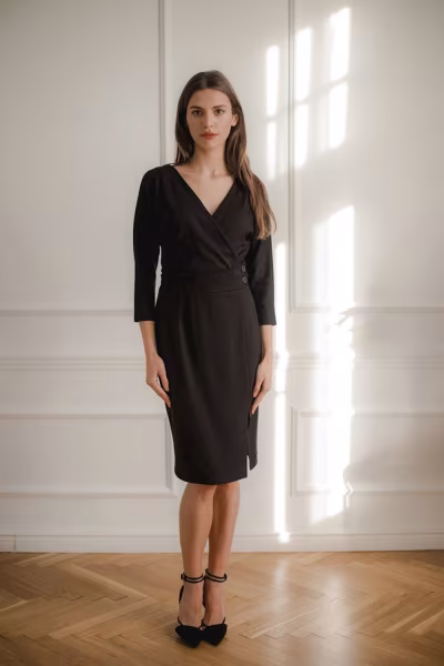 Sukienka Model L086 Black - Lenitif — zdjęcie 2