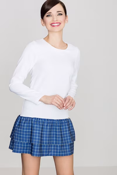 Sukienka Model K423 Wzór 48 White - Lenitif — zdjęcie 1