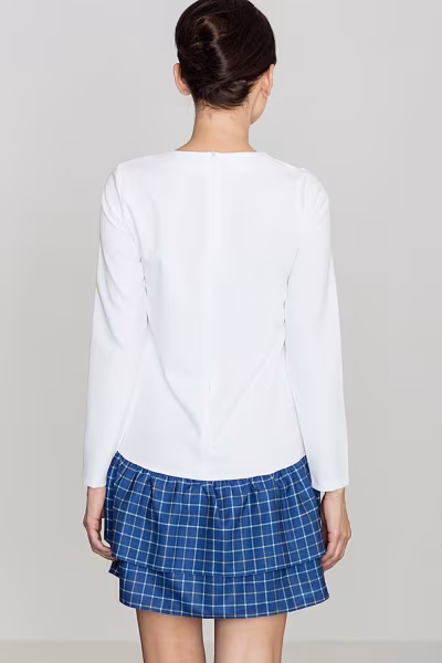 Sukienka Model K423 Wzór 48 White - Lenitif — zdjęcie 2