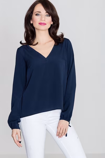 Bluzka Model K385 Navy - Lenitif — zdjęcie 1