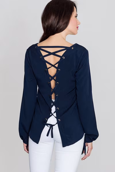 Bluzka Model K385 Navy - Lenitif — zdjęcie 2