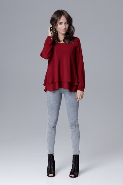 Bluzka Model L020 Bordo - Lenitif — zdjęcie 1