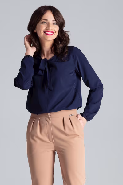Bluzka Model L030 Navy - Lenitif — zdjęcie 1
