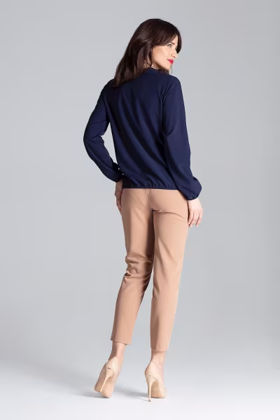 Bluzka Model L030 Navy - Lenitif — zdjęcie 3