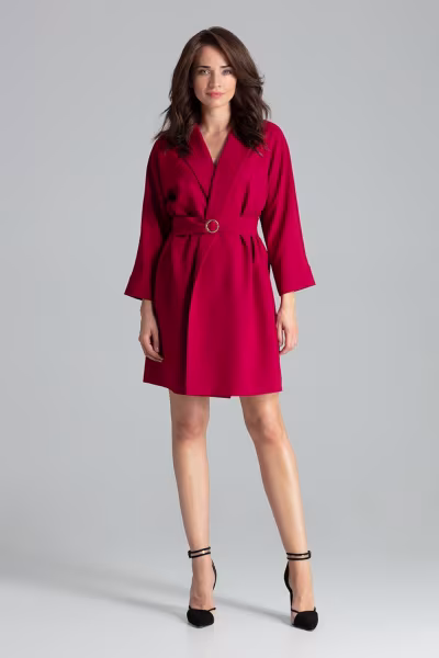 Sukienka Model L058 Bordo - Lenitif — zdjęcie 1