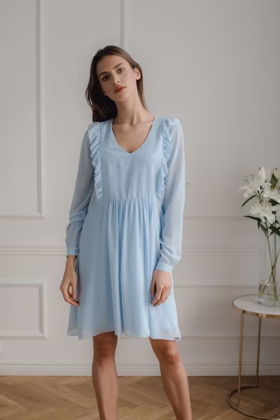 Sukienka Model L083 Blue - Lenitif — zdjęcie 1