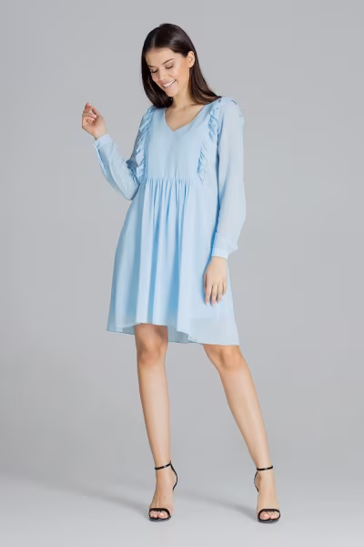 Sukienka Model L083 Blue - Lenitif — zdjęcie 3