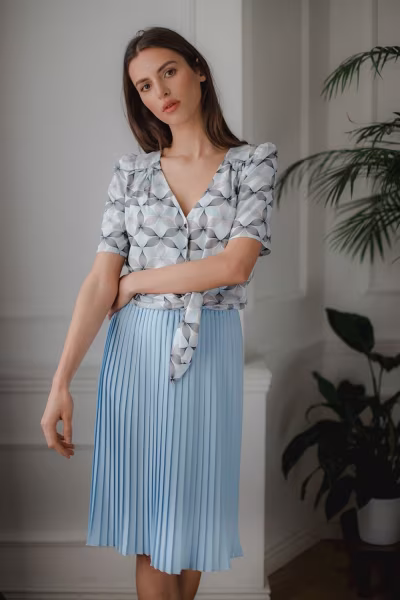 Spódnica Model L078 Blue - Lenitif — zdjęcie 1
