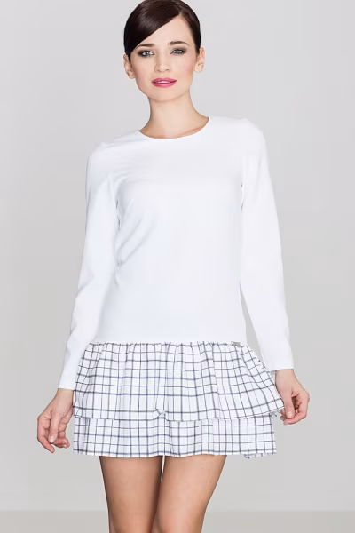Sukienka Model K423 Wzór 47 White - Lenitif — zdjęcie 1