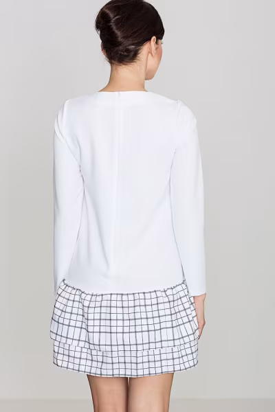Sukienka Model K423 Wzór 47 White - Lenitif — zdjęcie 2