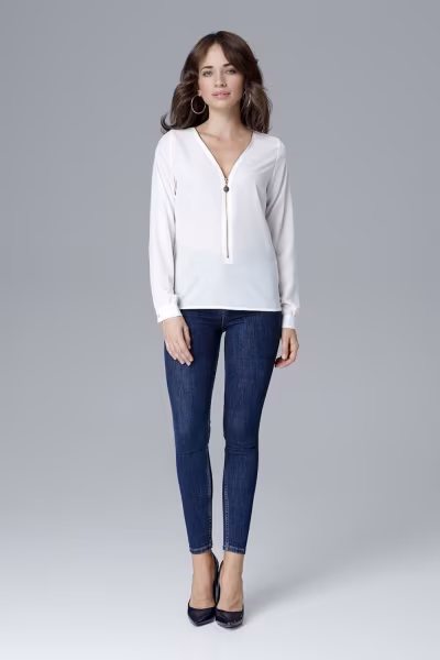 Bluzka Model L023 Ecru - Lenitif — zdjęcie 1