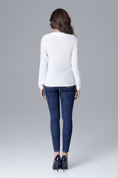 Bluzka Model L023 Ecru - Lenitif — zdjęcie 3