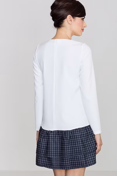 Sukienka Model K423 Wzór 40 White - Lenitif — zdjęcie 2