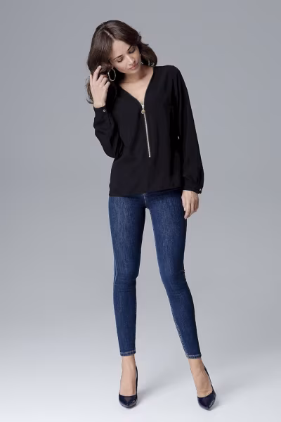 Bluzka Model L023 Black - Lenitif — zdjęcie 2