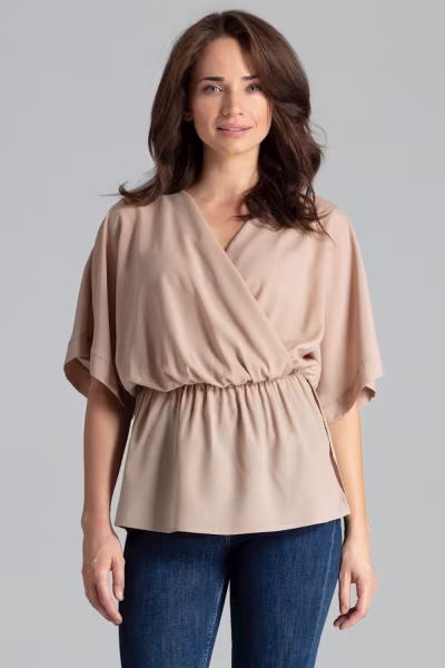 Bluzka Model L063 Beige - Lenitif — zdjęcie 1