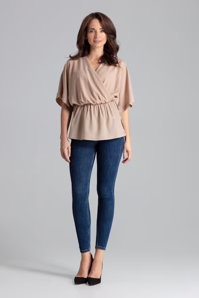 Bluzka Model L063 Beige - Lenitif — zdjęcie 2