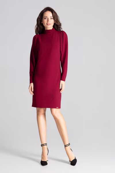 Sukienka Model L064 Bordo - Lenitif — zdjęcie 1