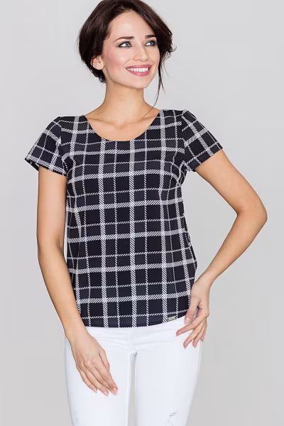 Bluzka Model K422 Wzór 46 Black - Lenitif — zdjęcie 1