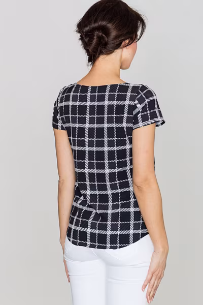 Bluzka Model K422 Wzór 46 Black - Lenitif — zdjęcie 2