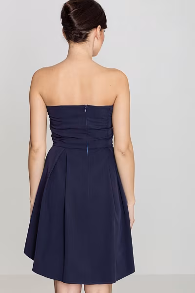 Sukienka Model K368 Navy - Lenitif — zdjęcie 2