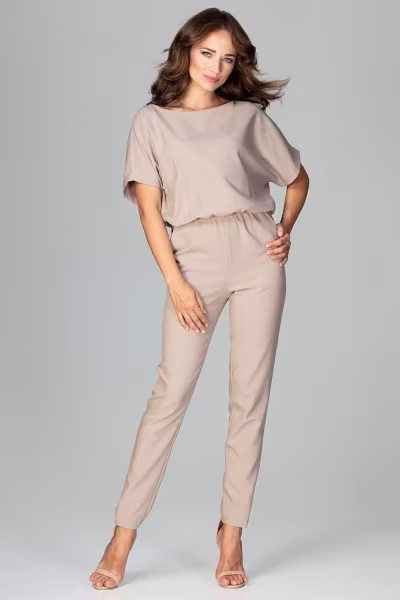 Kombinezon Damski Model K495 Beige - Lenitif — zdjęcie 3