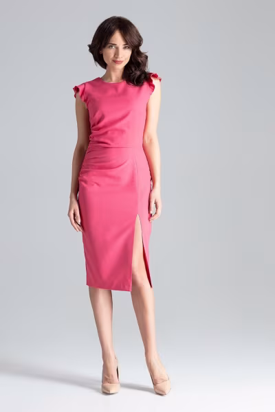 Sukienka Model L034 Coral - Lenitif — zdjęcie 2