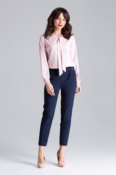 Spodnie Damskie Model L028 Navy - Lenitif — zdjęcie 2