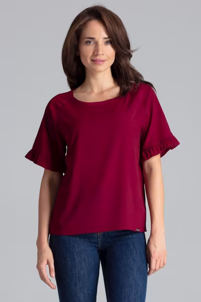 Bluzka Model L052 Bordo - Lenitif — zdjęcie 1