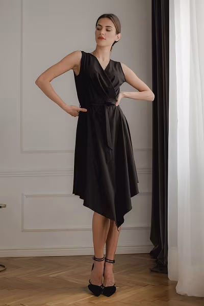 Sukienka Model L080 Black - Lenitif — zdjęcie 2