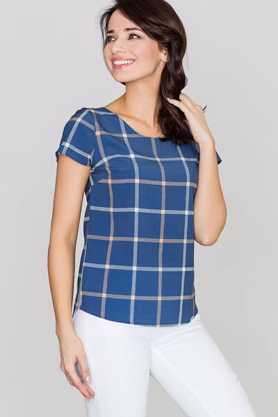 Bluzka Model K422 Wzór 42 Blue - Lenitif — zdjęcie 1