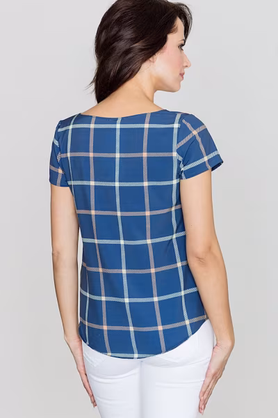 Bluzka Model K422 Wzór 42 Blue - Lenitif — zdjęcie 2