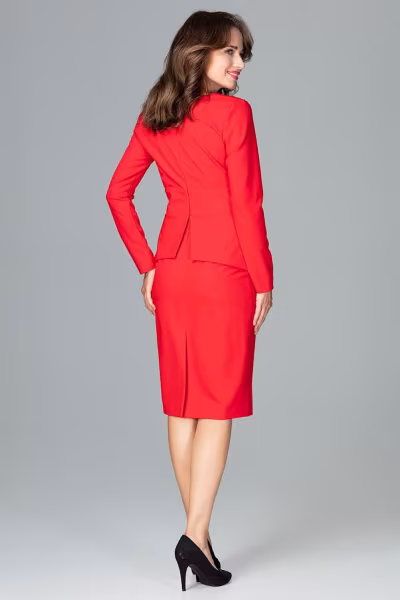 Sukienka Model K491 Red - Lenitif — zdjęcie 3