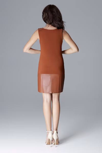 Sukienka Model L025 Brown - Lenitif — zdjęcie 2