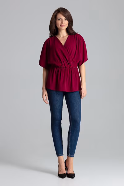 Bluzka Model L063 Bordo - Lenitif — zdjęcie 2