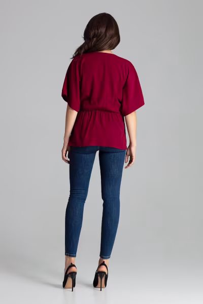 Bluzka Model L063 Bordo - Lenitif — zdjęcie 3